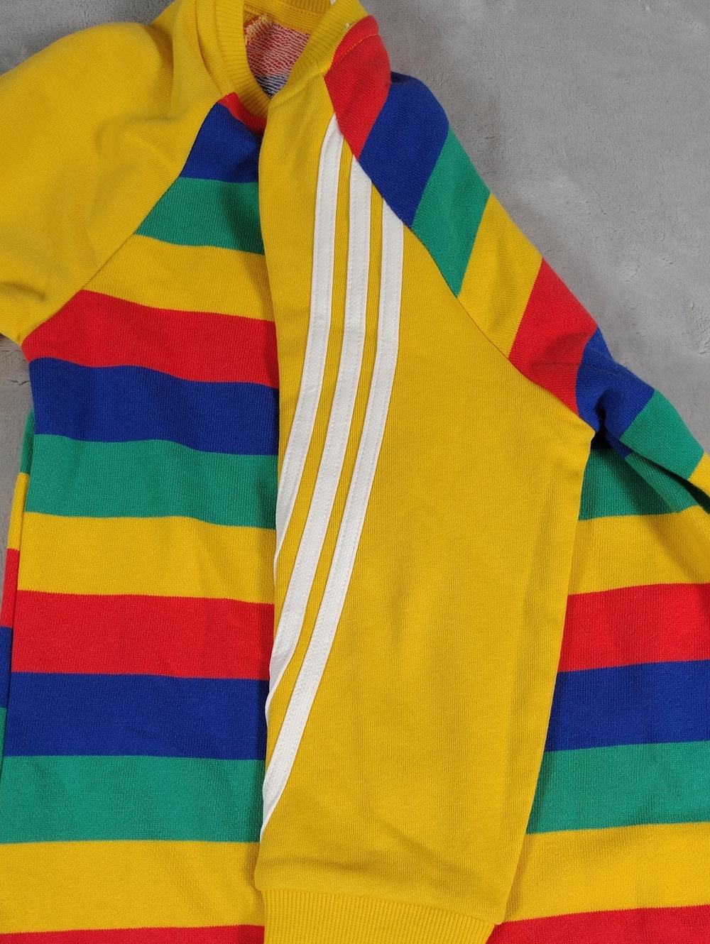 adidas x Disney Multicolor Striped Mickey Mouse Zip Up Jumpsuit Size 4T New - Picture 6 of 13